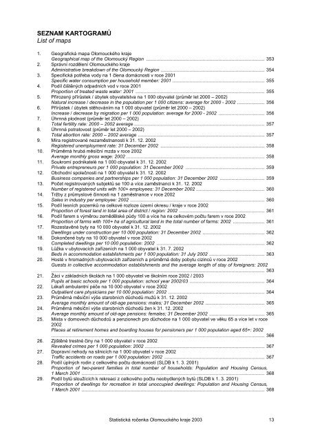 Statistická ročenka Olomouckého kraje 2003 - Český statistický úřad