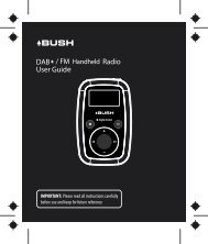 DH03 BUSH BPR07DAB portable radio 23th, Mar ... - Bush Australia