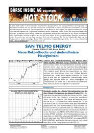 san telmo energy - BÃ¶rse Inside