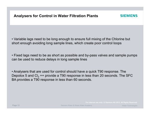 Chlorine analysers for monitoring the storage network - Australian ...