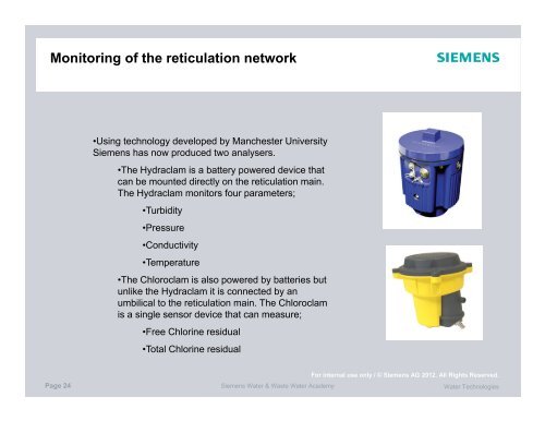 Chlorine analysers for monitoring the storage network - Australian ...