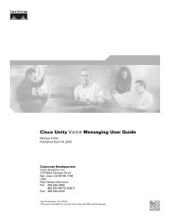 Cisco Unity Voice Messaging User Guide - Administration