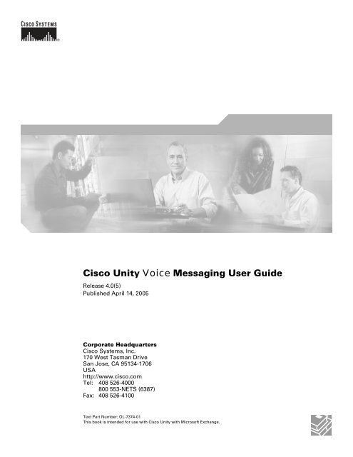 Cisco Unity Voice Messaging – Introduction to Unified Messaging in ...