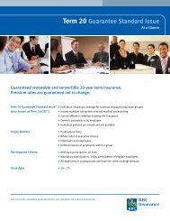 Term 20 Guarantee Standard Issue - RBC Insurance