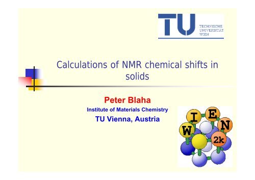 Calculation and interpretations of NMR Chemical shifts - WIEN 2k