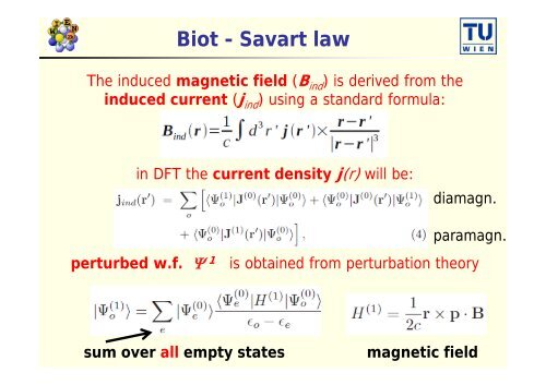 Calculation and interpretations of NMR Chemical shifts - WIEN 2k