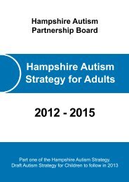 Hampshire Autism Strategy for Adults - Hampshire County Council