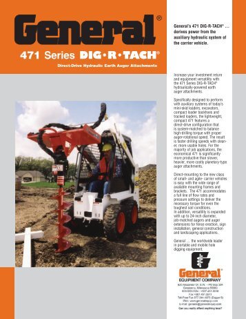 471 Series DIGâ¢Râ¢TACH - Heavy Equipment Rental