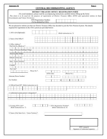 Form N2 : DTO Registration - CRA - NSDL