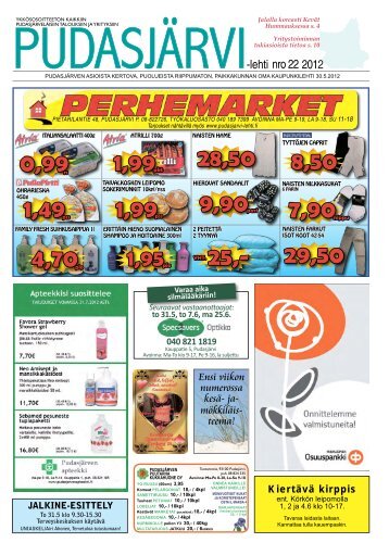pudasjarvilehti-22-1.. - PudasjÃ¤rvi-lehti ja VKK-Media Oy