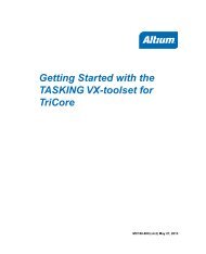 Getting Started with the TASKING VX-toolset for TriCore