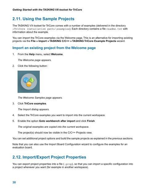 Getting Started with the TASKING VX-toolset for TriCore