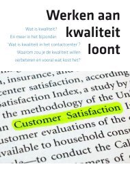 Kwaliteit in het contactcenter verbeteren - Callcenter Makelaar