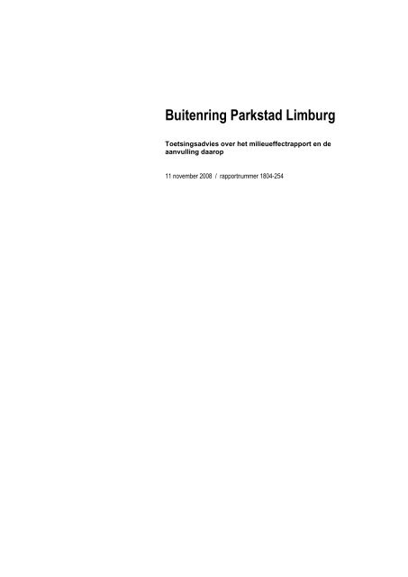 Toetsingsadvies - Buitenring Parkstad Limburg