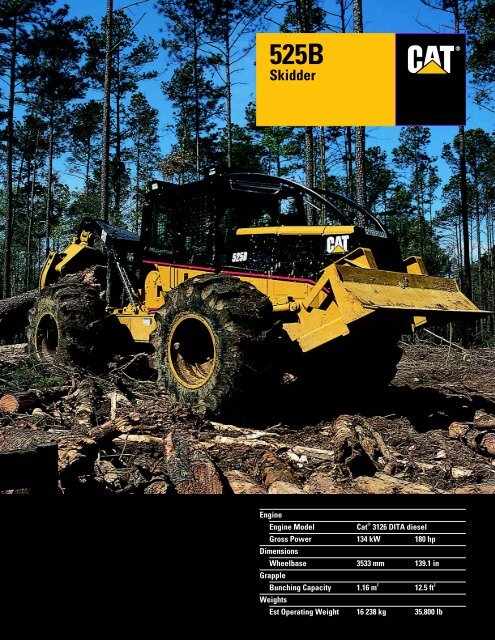 Specalog for 525B Skidder - Kelly Tractor