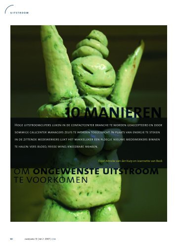 10 manieren om ongewenste uitstroom in de contactcenter branche ...