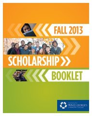 2013-2014 Scholarship Booklet - Prince George's Community College