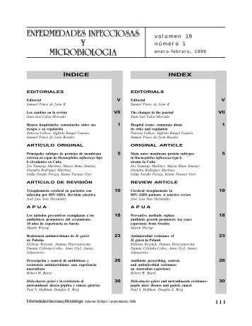I I I INDEX ÍNDICE volumen 19 número 1 - Asociación Mexicana de ...