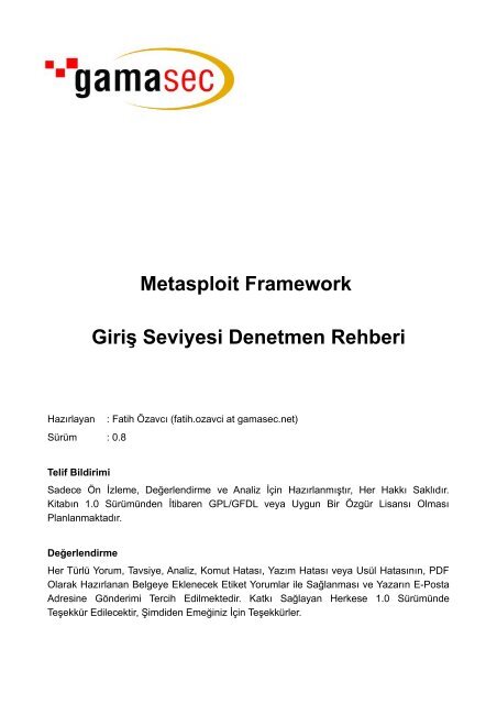 Metasploit framework-Kullanim rehberi 0.8