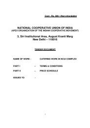 Invites the sealed tenders for catering in NCUI, New Delhi