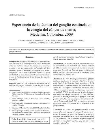 Experiencia de la tÃ©cnica del ganglio centinela en la cirugÃ­a del ...