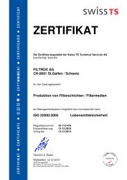 ZERTIFIKAT - Filtrox AG