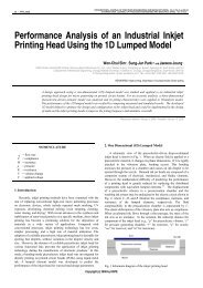 Performance Analysis of an Industrial Inkjet Printing Head Using the ...