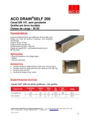 ACO DRAIN Â® SELF 200 Canal DN 147, sem ... - lusitana aco