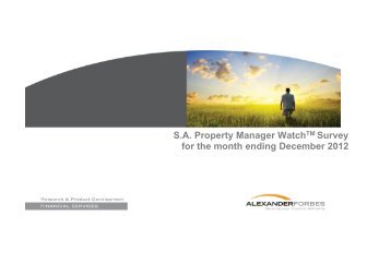 sa property manager watch - Alexander Forbes