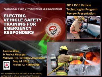 Electric Vehicle Safety Training for Emergency Responders - EERE