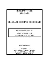 tender document - Bose Institute