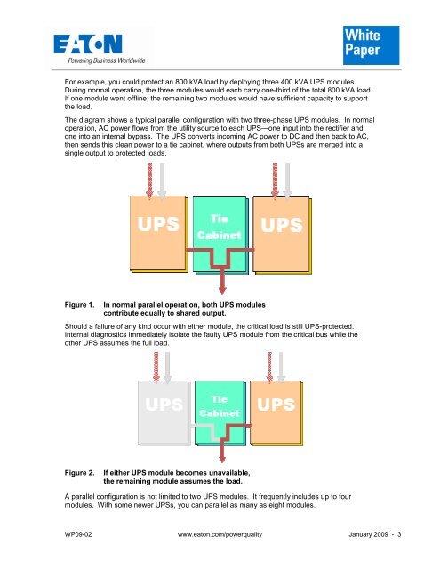 Parallel UPS configurations - Eaton Corporation