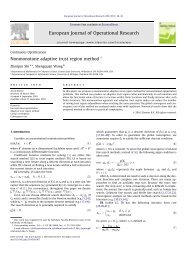 Nonmonotone adaptive trust region method - Central State University