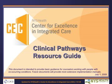 Clinical Pathways Resource Guide - CEIC