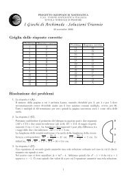 I Giochi di Archimede - Soluzioni Triennio - I.T.I.S. 