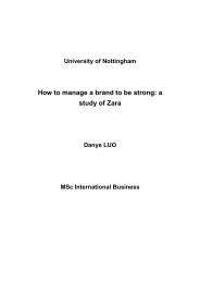 How to manage a brand to be strong: a study of Zara - Nottingham ...