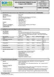 MSDS fiche - Ecostore