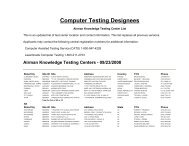 Computer Testing Designees - Flight Training