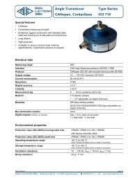 Angle Transducer Type Series CANopen, Contactless 533 710