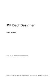 MF DachDesigner – Erste Schritte - Friedrich-Datentechnik