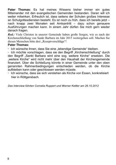 Pfarrbrief - Propstei St. Johann