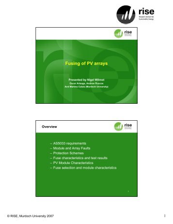 Fusing of PV arrays - Fuseco