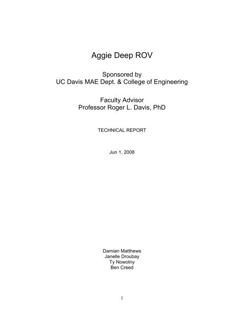 Aggie Deep ROV