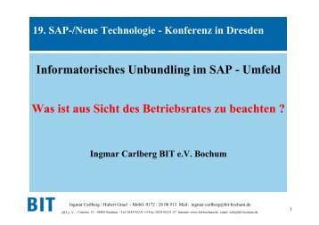 Informatorisches Unbundling im SAP - br-arbeitskreis-sapnt.de