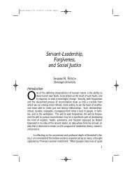 Servant-Leadership, Forgiveness, and Social Justice - Gonzaga ...