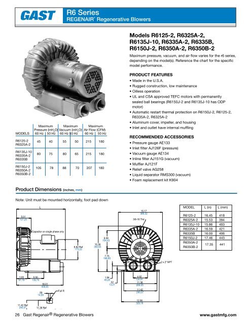 RegenairÂ® - Gast Manufacturing, Inc.