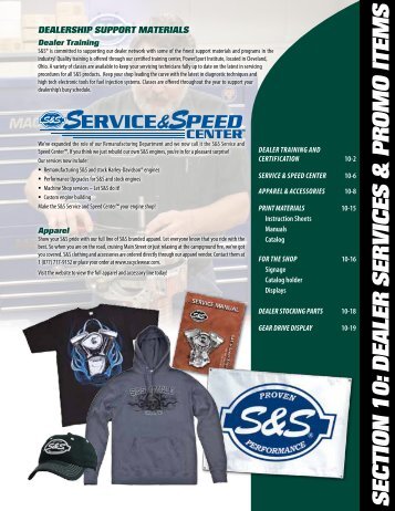 dealer Services & Promo items - S&S Cycle