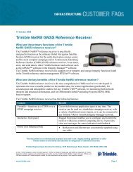 Trimble NetR8 GNSS Reference Receiver: Customer FAQs