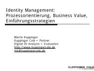 Business Value des Identity Management - usp MarCom