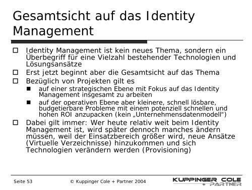 Business Value des Identity Management - usp MarCom